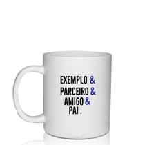 Caneca Branca Personalizada Dia Dos Pais Tema Exemplo De Pai