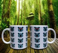 Caneca Branca Personalizada Emoji Coala