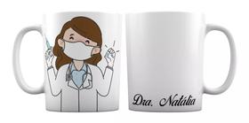 Caneca Branca Personalizada Médica Cirurgiã Doutora Cirurgia
