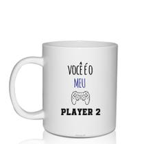 Caneca Branca Personalizada - Player 2 - Dia Dos Namorados