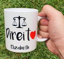 Caneca Branca Personalizada Profissão Carreira Direito