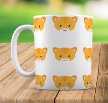 Caneca Branca Personalizado Emoji Leão