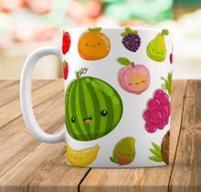 Caneca Branca Personalizado Felicidade das Frutas