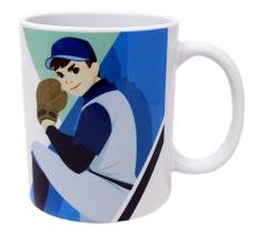Caneca Branca Personalizado Jogador de Baseball