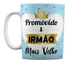 Caneca Branca Personalizado Promovido a Irmão mais Velho