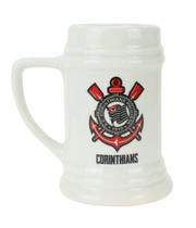 Caneca Branca Porcelana 500ml Corinthians Escudo Oficial do Timão