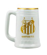Caneca Branca Porcelana 500ml - Santos