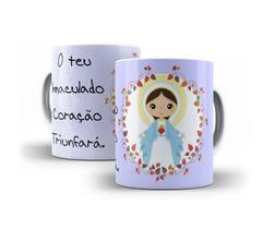 Caneca Branca Porcelana Ave Maria + Caixinha