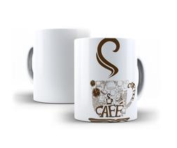 Caneca Branca Porcelana Café/Coffee + Caixinha