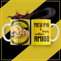 Caneca Branca Porcelana Especial Dia dos Pais + Caixinha