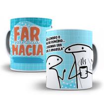 Caneca Branca Porcelana Flork Profissão Farmácia 1 Unidade 325ml + Caixinha