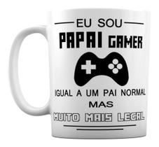 Caneca Branca Porcelana Personalizada Papai Nerd Gamer