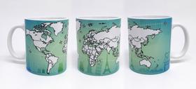 Caneca Branca Presente Interativa Viagem Países que Visitei