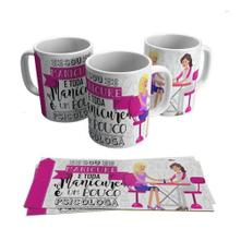 Caneca Branca Profissão Beleza Salão Manicure Frases