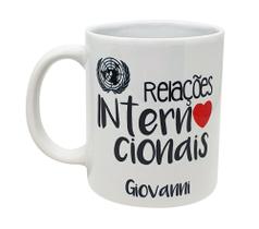 Caneca Branca Profissão Carreira Relações Internacionais