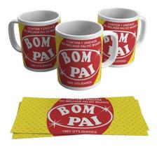 Caneca Branca Satiras Bom Pai Frases Dia Dos Pais