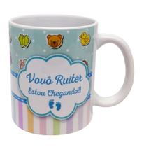 Caneca Branca Vovô Personalizado - Estou Chegando! Caneca Branca Vovô Personalizado - Estou Chegando!