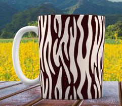 Caneca Branca Zebra Roxo Personalizada
