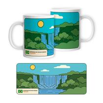 Caneca Brasil Cataratas de Foz do Iguaçu Paraná 325ml Porcelana Souvenir Presente Lembrança de Viagem Caneca Brasil Cataratas de Foz do Iguaçu Paraná 325ml Porcelana Souvenir Presente Lembrança de Viagem
