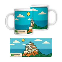 Caneca Brasil Convento da Penha Espírito Santo 325ml Porcelana Souvenir Presente Lembrança de Viagem Caneca Brasil Convento da Penha Espírito Santo 325ml Porcelana Souvenir Presente Lembrança de Viagem