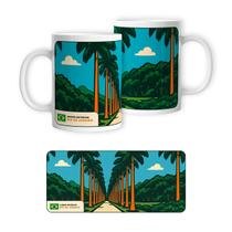 Caneca Brasil Jardim Botânico Rio de Janeiro 325ml Porcelana Souvenir Presente Lembrança de Viagem Caneca Brasil Jardim Botânico Rio de Janeiro 325ml Porcelana Souvenir Presente Lembrança de Viagem