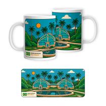 Caneca Brasil Jardim Botânico São Paulo 325ml Porcelana Souvenir Presente Lembrança de Viagem Caneca Brasil Jardim Botânico São Paulo 325ml Porcelana Souvenir Presente Lembrança de Viagem