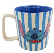 Caneca Buck Stitch Listrado 400ml em Cerâmica Zona Criativa