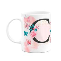 Caneca Butterfly - Inicial do nome letra C - 325ml Caneca Butterfly - Inicial do nome letra C - 325ml