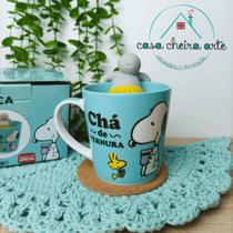 Caneca c/infusor snoopy ternura