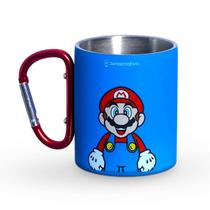 Caneca C Mosquetão 300ml Super Mario Caneca C Mosquetão 300ml Super Mario