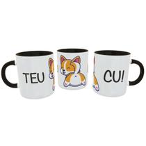 Caneca Cachorrinho Malcriado Teu Cu Presente Divertido