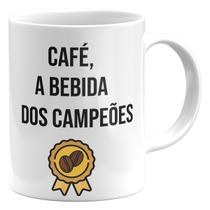 Caneca café a bebida dos campeões divertido presente