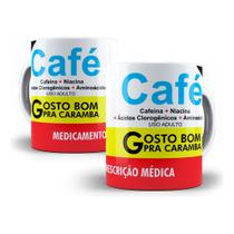 Caneca Café Caixa De Remédio Engraçada Porcelana 325ml Xícara Personalizada