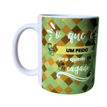 Caneca Café Porcelana Personalizada Peido Capivara 325ml Artesanal