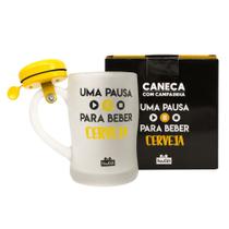 Caneca Campainha Pausa Cerveja 400ML - Zona Criativa - Zonacriativa