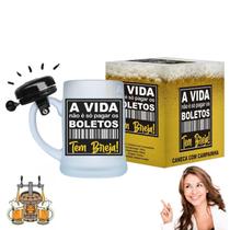 Caneca Campainha Sino Chopp Cerveja Frases A Vida não é só Pagar Boletos Tem Breja! - Dayimport