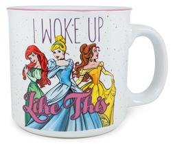 Caneca Camper em cerâmica Silver Buffalo Disney Princess 600ml