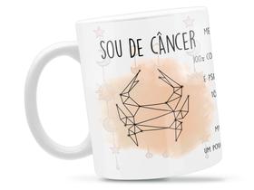 Caneca Cancer Signo Divertida Porcelana Xícara 325ml + Caixa Presente Caneca Cancer Signo Divertida Porcelana Xícara 325ml + Caixa Presente
