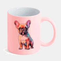 Caneca Candy Rosa de Porcelana 325ML BULLDOG FRANCES 1