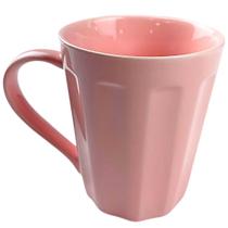 Caneca Canelada 250ml Rosa - RR Porcelanas