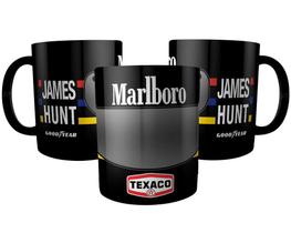 Caneca Capacete James Hunt - Piloto De Fórmula 1 - Preta - Decore Arte