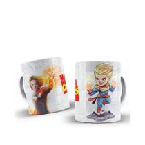 Caneca Capitã Marvel Vingadores Avengers Cerâmica REF46