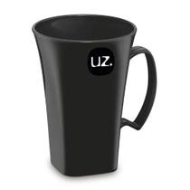 Caneca Cappuccino Plus Preto Sólido 400Ml Uz