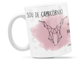 Caneca Capricornio Signo Divertida Porcelana Xícara 325ml + Caixa Presente