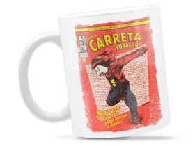 Caneca Carreta Furacão Divertida Porcelana Xícara 325ml + Caixa Presente