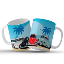 Caneca Carros Antigos Fusca E Kombi Para Colecionador 325ml Caneca Carros Antigos Fusca E Kombi Para Colecionador 325ml