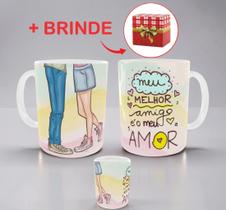 Caneca Casal Apaixonados Presente Criativo Dia Dos Namorados