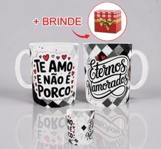 Caneca Casal Engraçada Criativa Presente Para Namorado Namorada