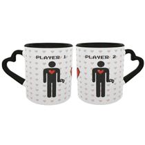 Caneca Casal Gaymer Player 1 E Player 2 Hxh Dia Dos