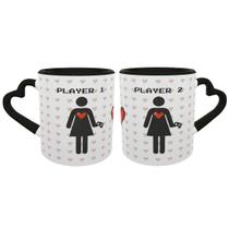 Caneca Casal Gaymer Player 1 E Player 2 Mxm Dia Dos